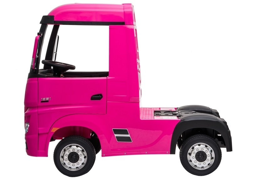 Mercedes actros rožinis elektromobilis vaikams 4x4
