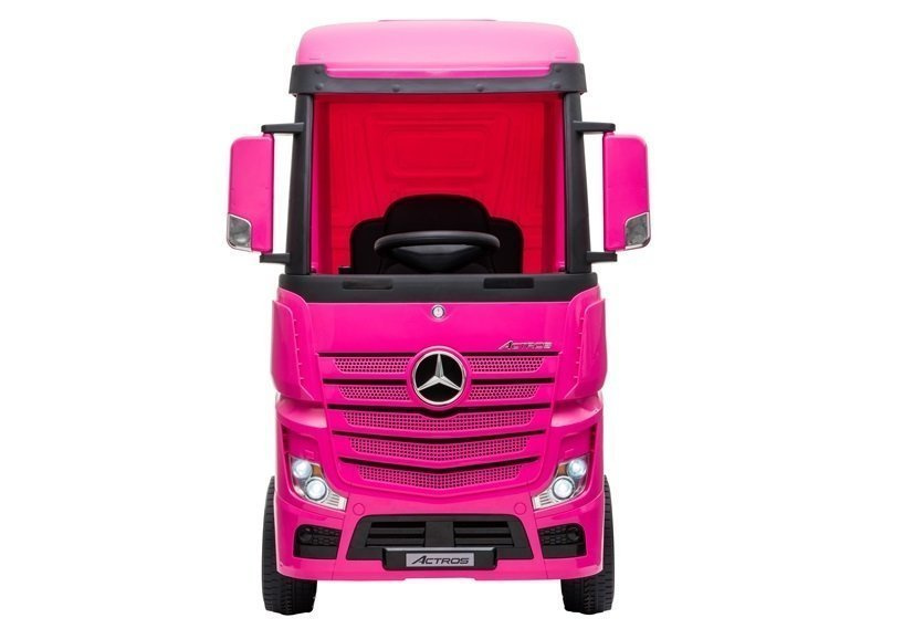 Mercedes actros rožinis elektromobilis vaikams 4x4