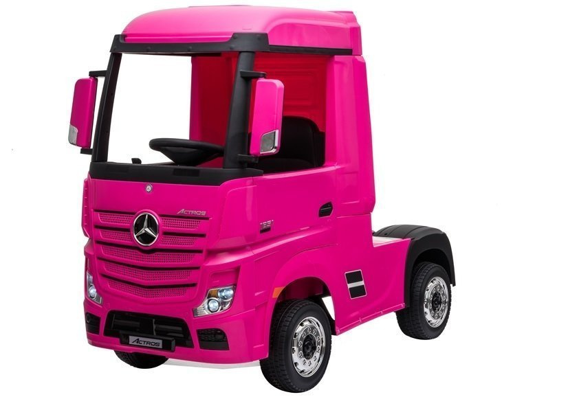 Mercedes actros rožinis elektromobilis vaikams 4x4
