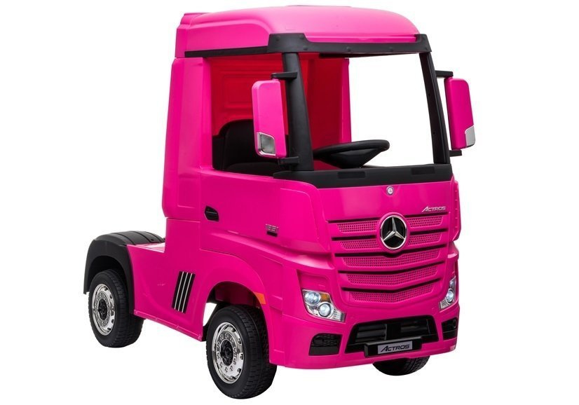 Mercedes actros rožinis elektromobilis vaikams 4x4