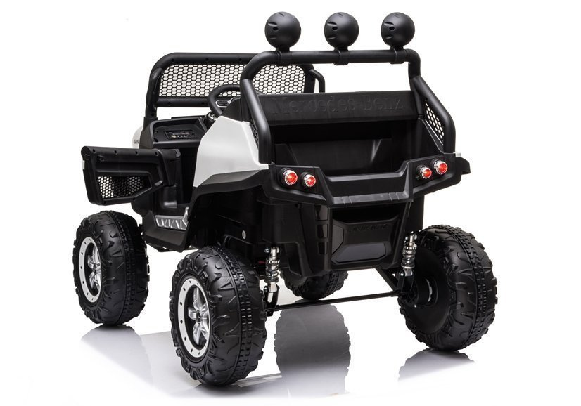 Vienvietis vaikiškas elektromobilis mercedes unimog s, baltas