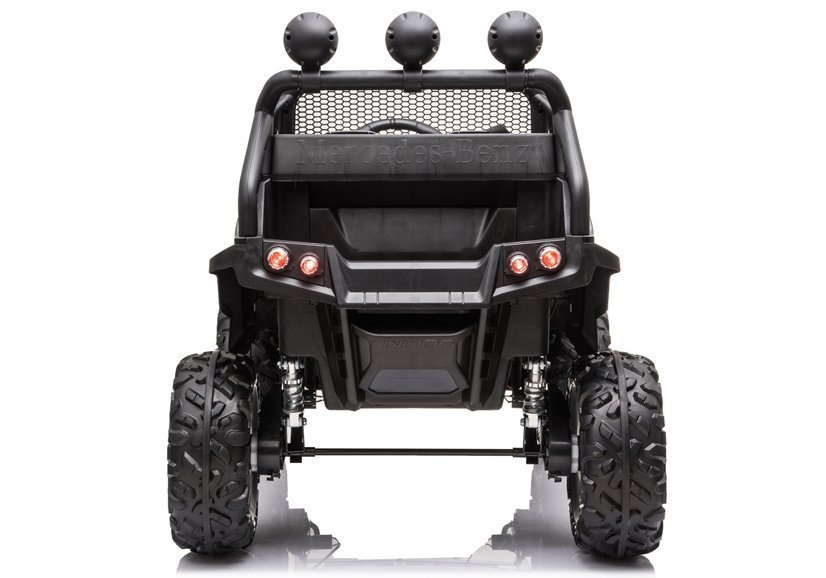 Vaikiškas elektromobilis mercedes unimog s, juodas-dažytas