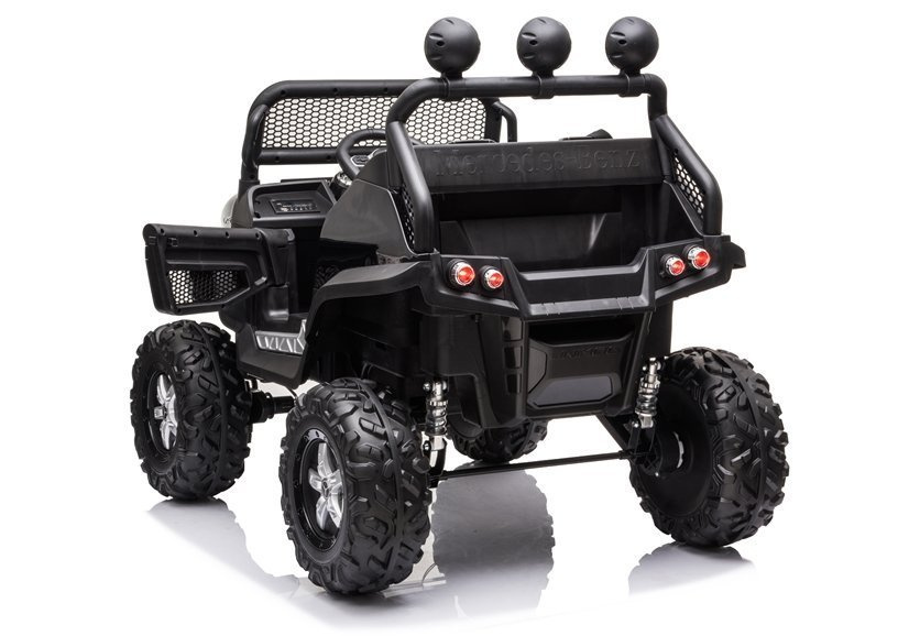 Vaikiškas elektromobilis mercedes unimog s, juodas-dažytas