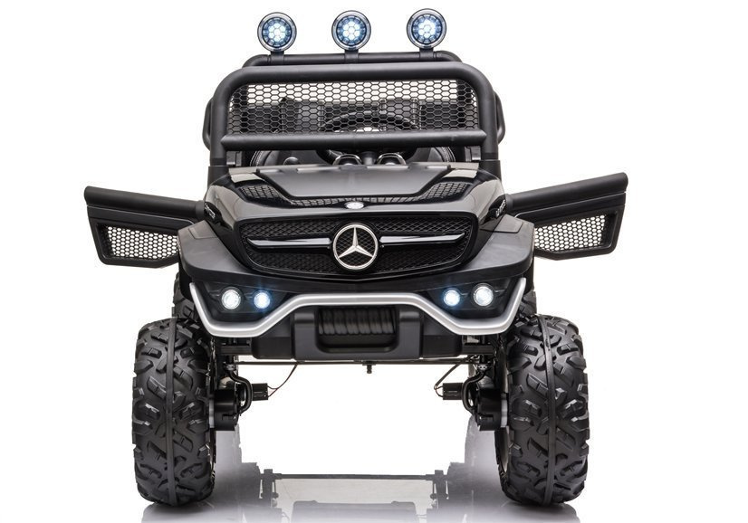 Vaikiškas elektromobilis mercedes unimog s, juodas-dažytas