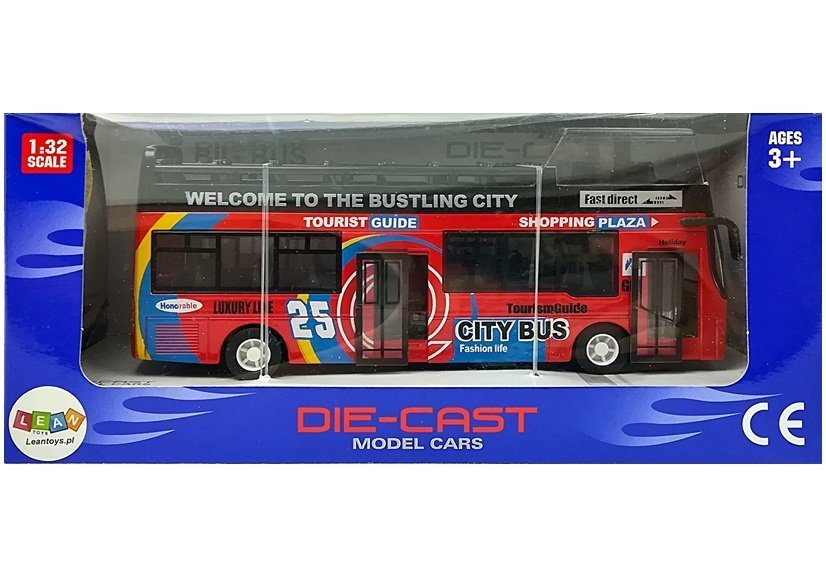 Dviejų aukštų autobusas, raudonas