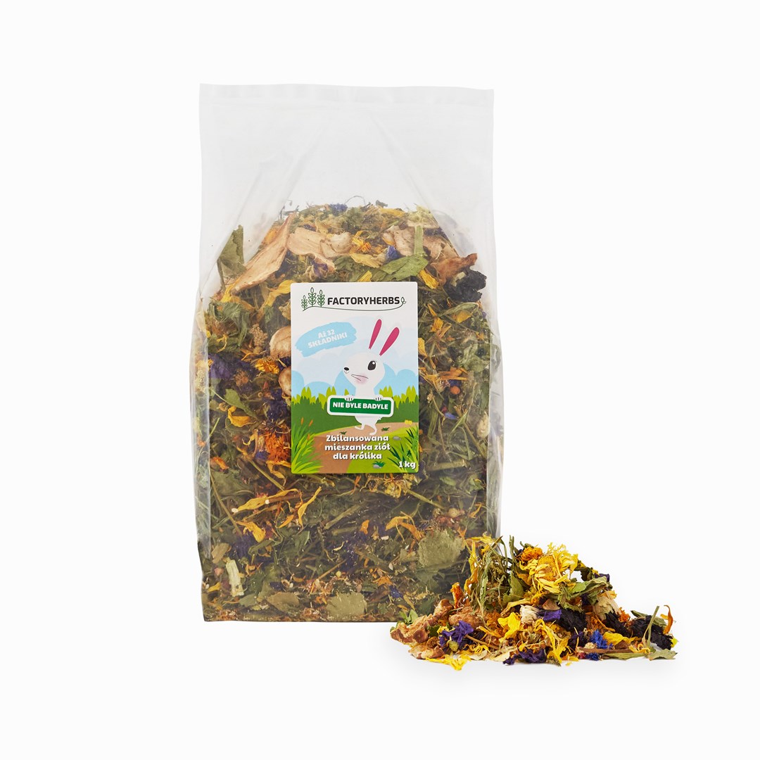 Maistas triušiams factoryherbs nie byle badyle, 1 kg