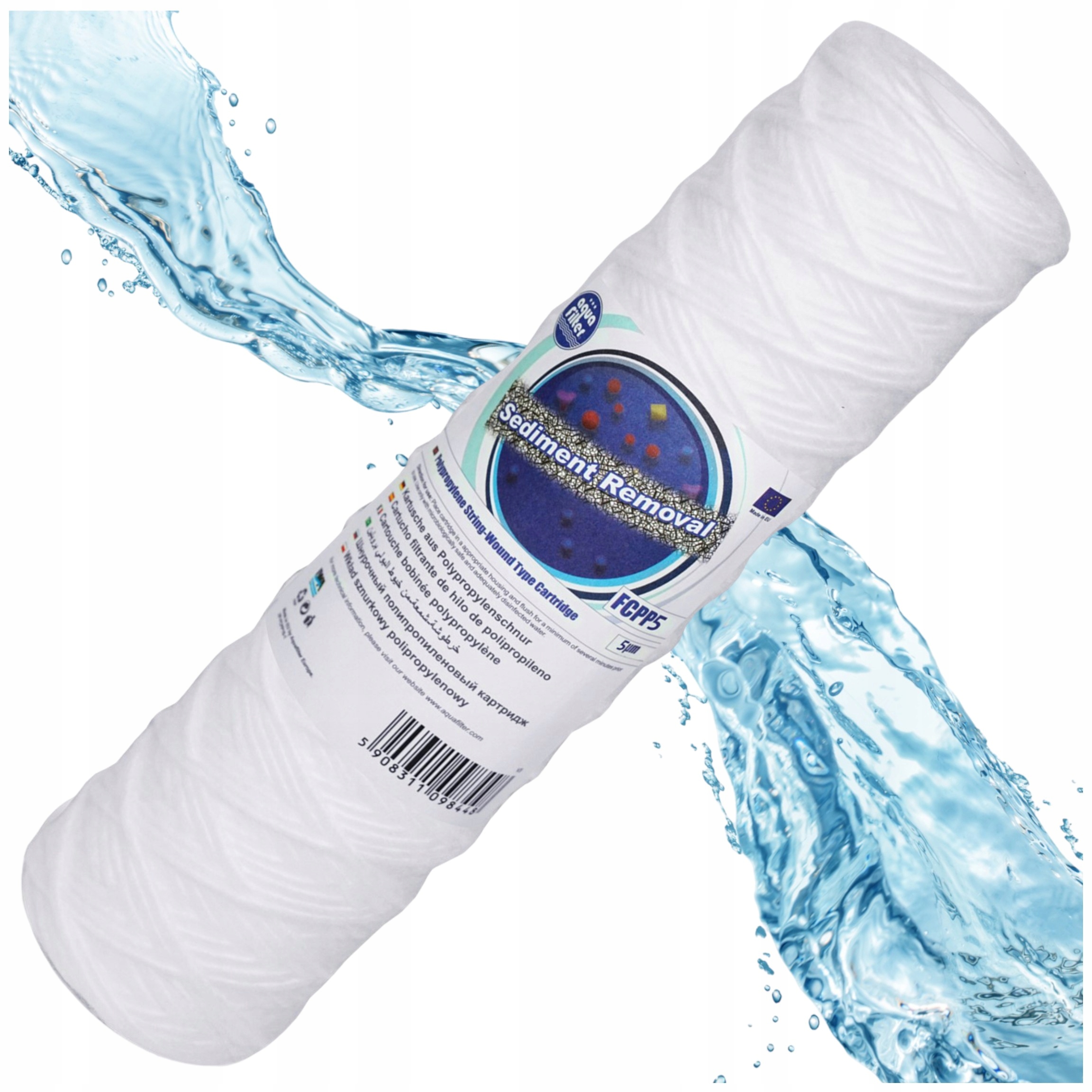 Aquafilter polipropileninis kasetinis filtras fcpp5 10'' 5 mikronų