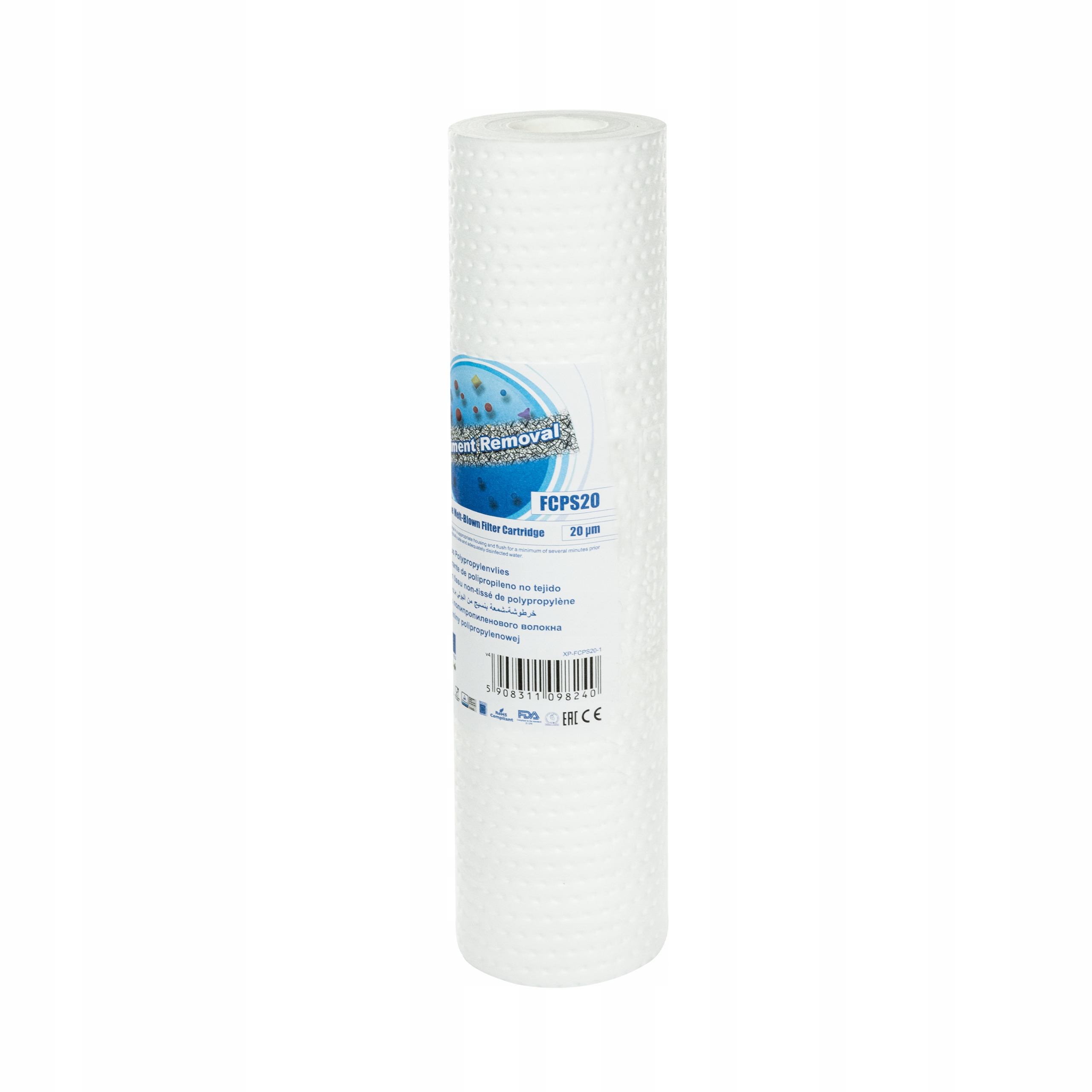 Aquafilter polipropileninis kasetinis filtras fcps20 10'' 20 mikronų