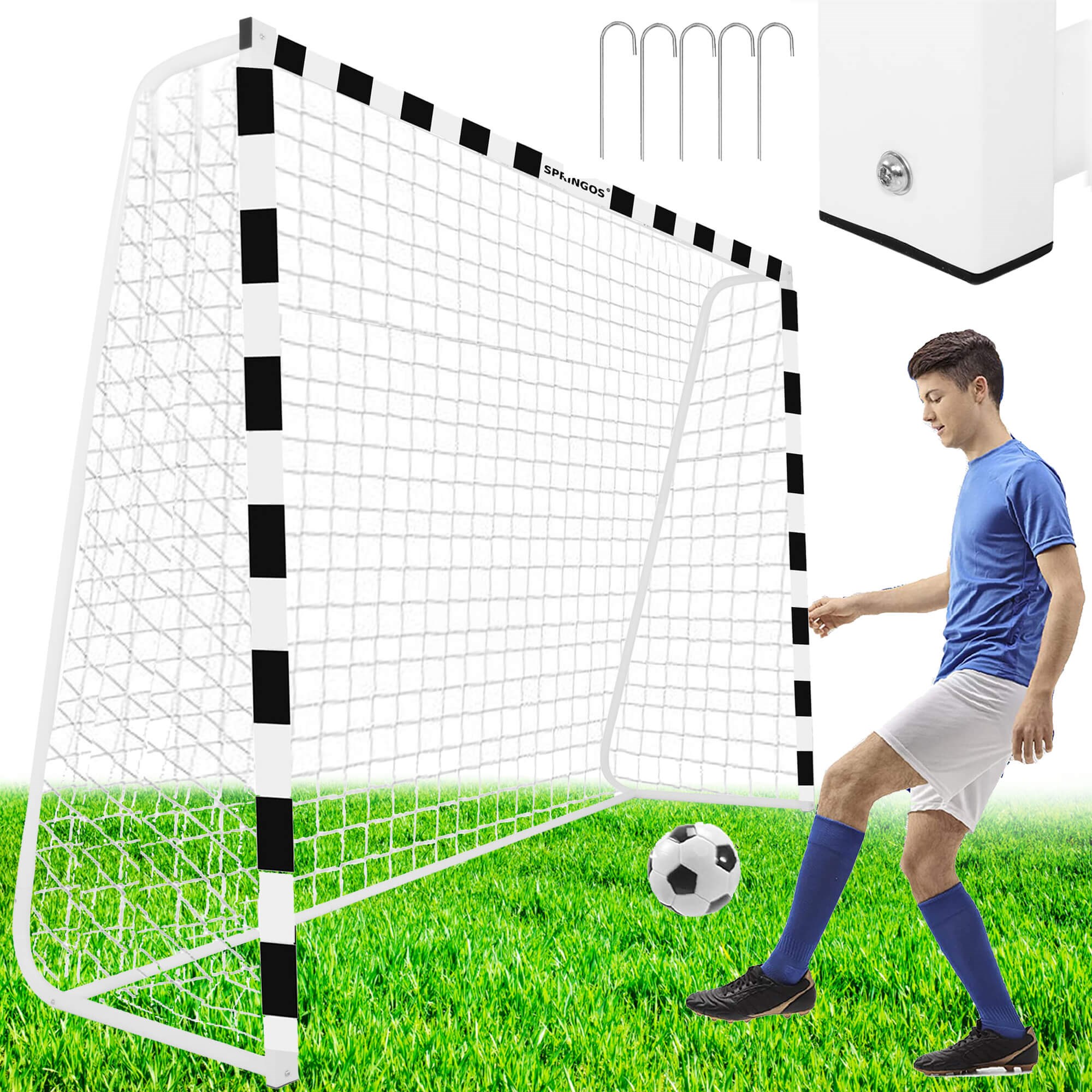 Nešiojami futbolo vartai 300 × 200 × 90 cm