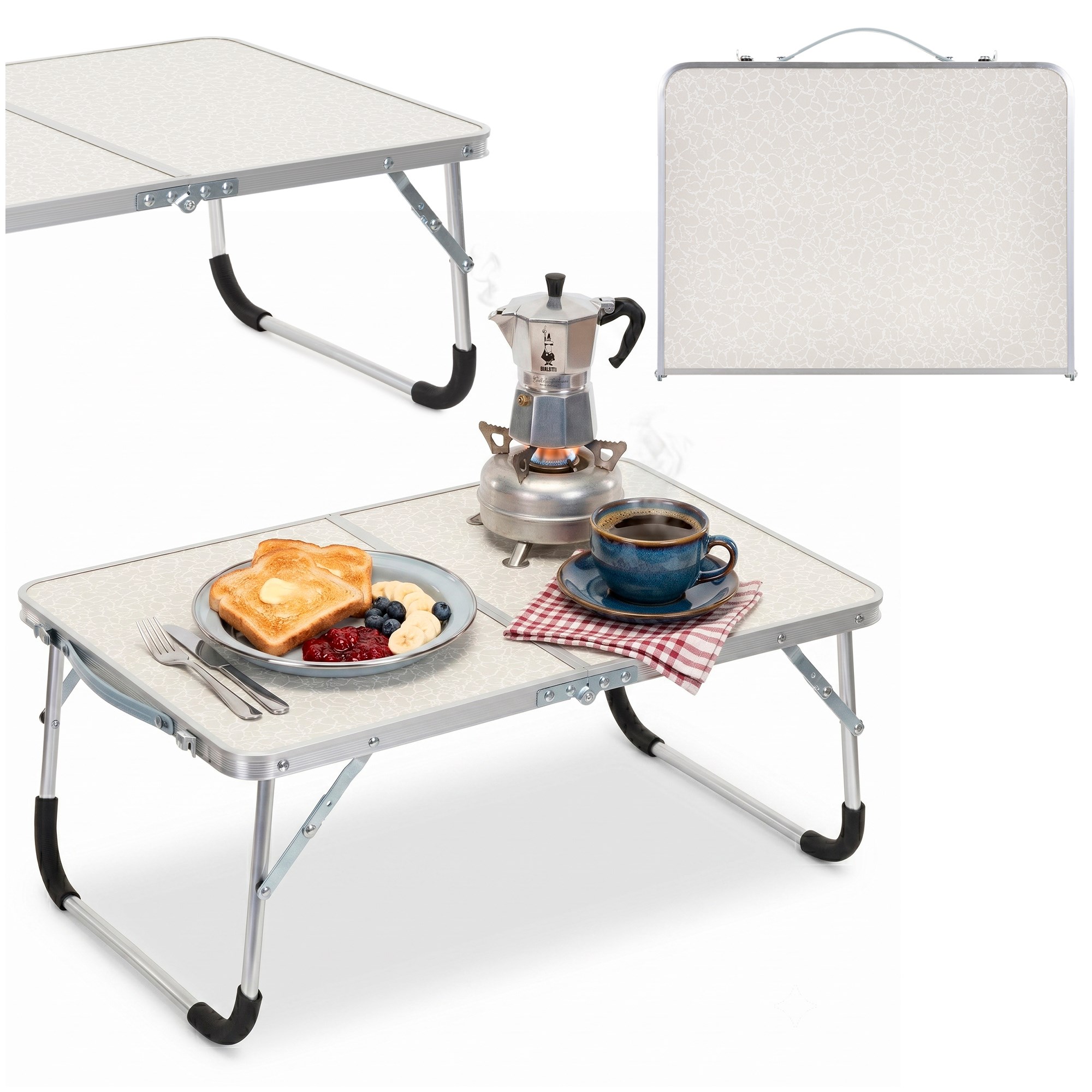Kempingo stalas 62 x 40 x 25 cm