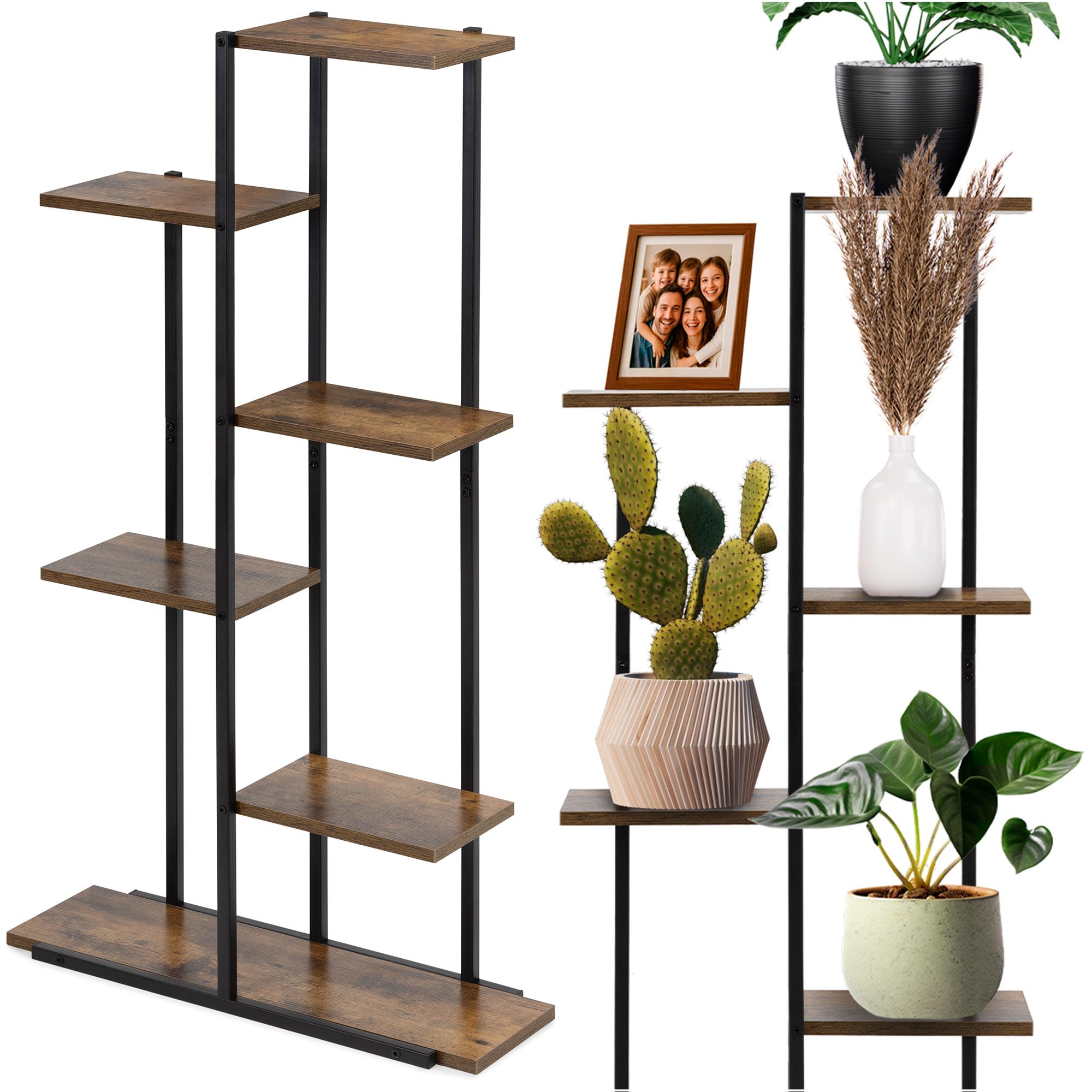 Gėlių stovas springos ga0211 su 6 lentynomis, 113 cm, metalinis