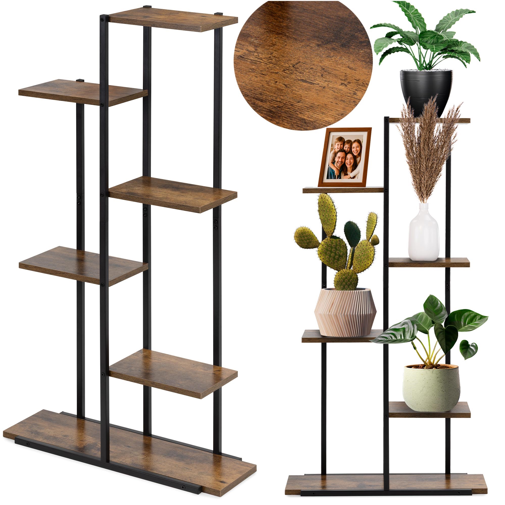 Gėlių stovas springos ga0211 su 6 lentynomis, 113 cm, metalinis 1