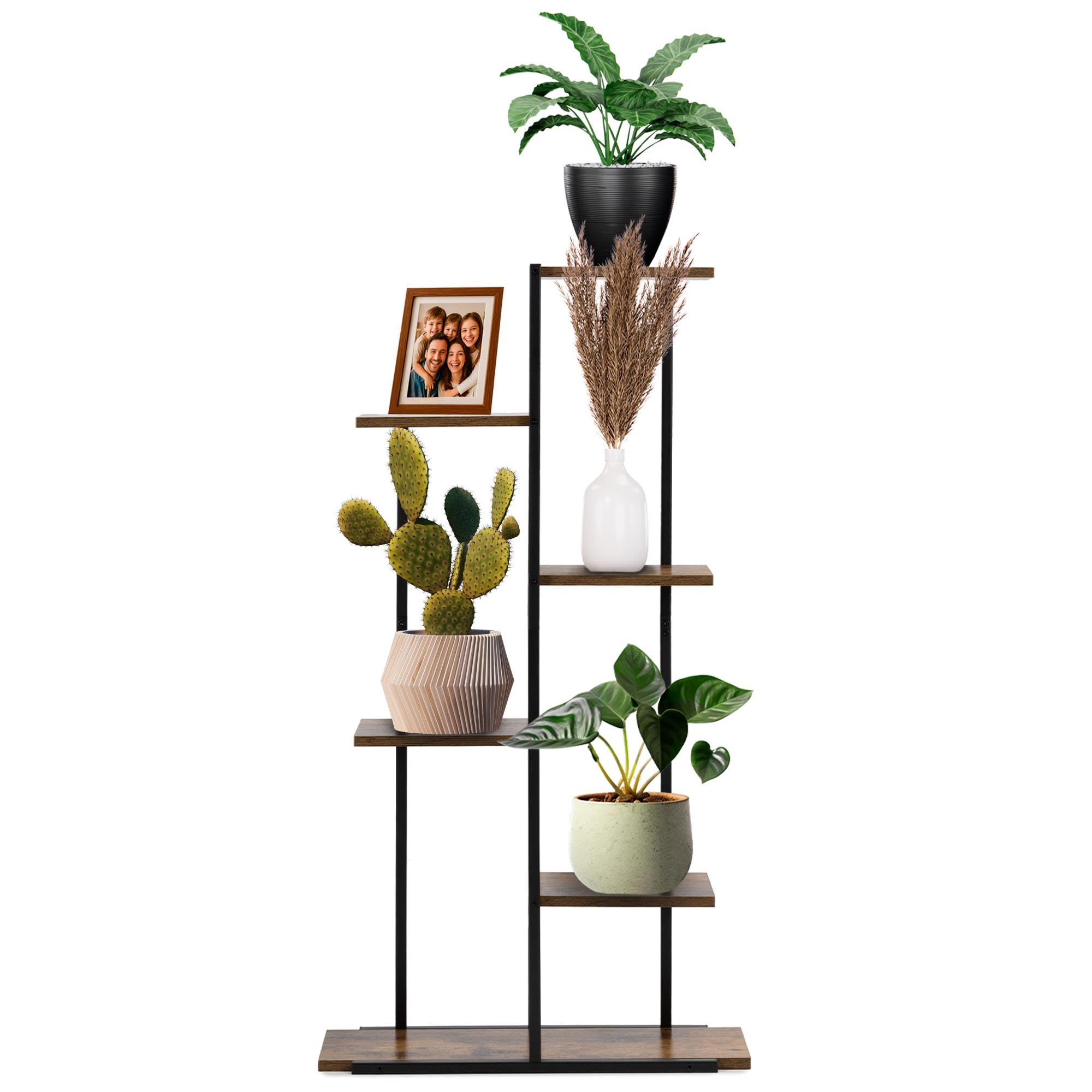 Gėlių stovas springos ga0211 su 6 lentynomis, 113 cm, metalinis