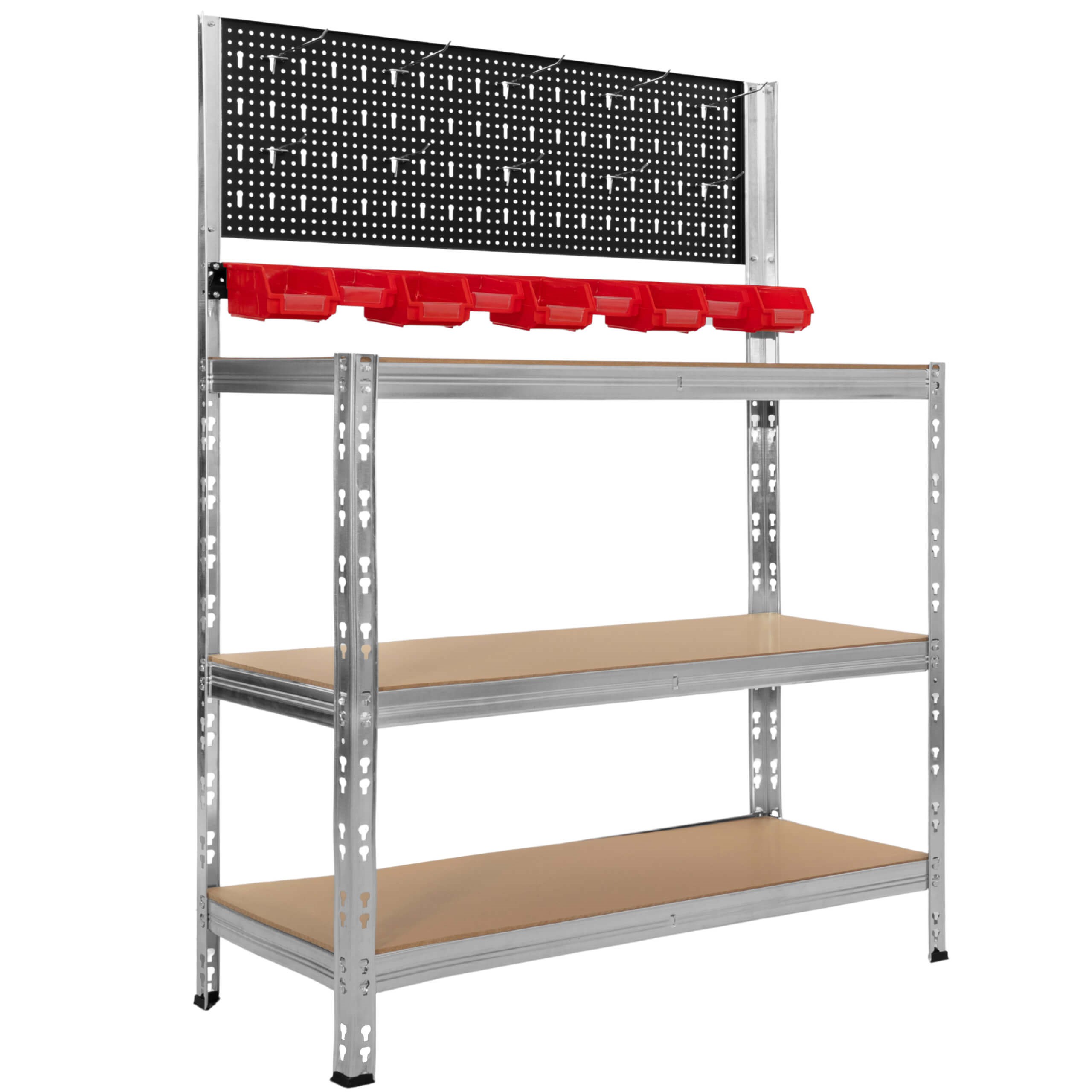 Darbo stalas springos su įrankių lenta, 136x101x40 cm, 620 kg apkrova 3