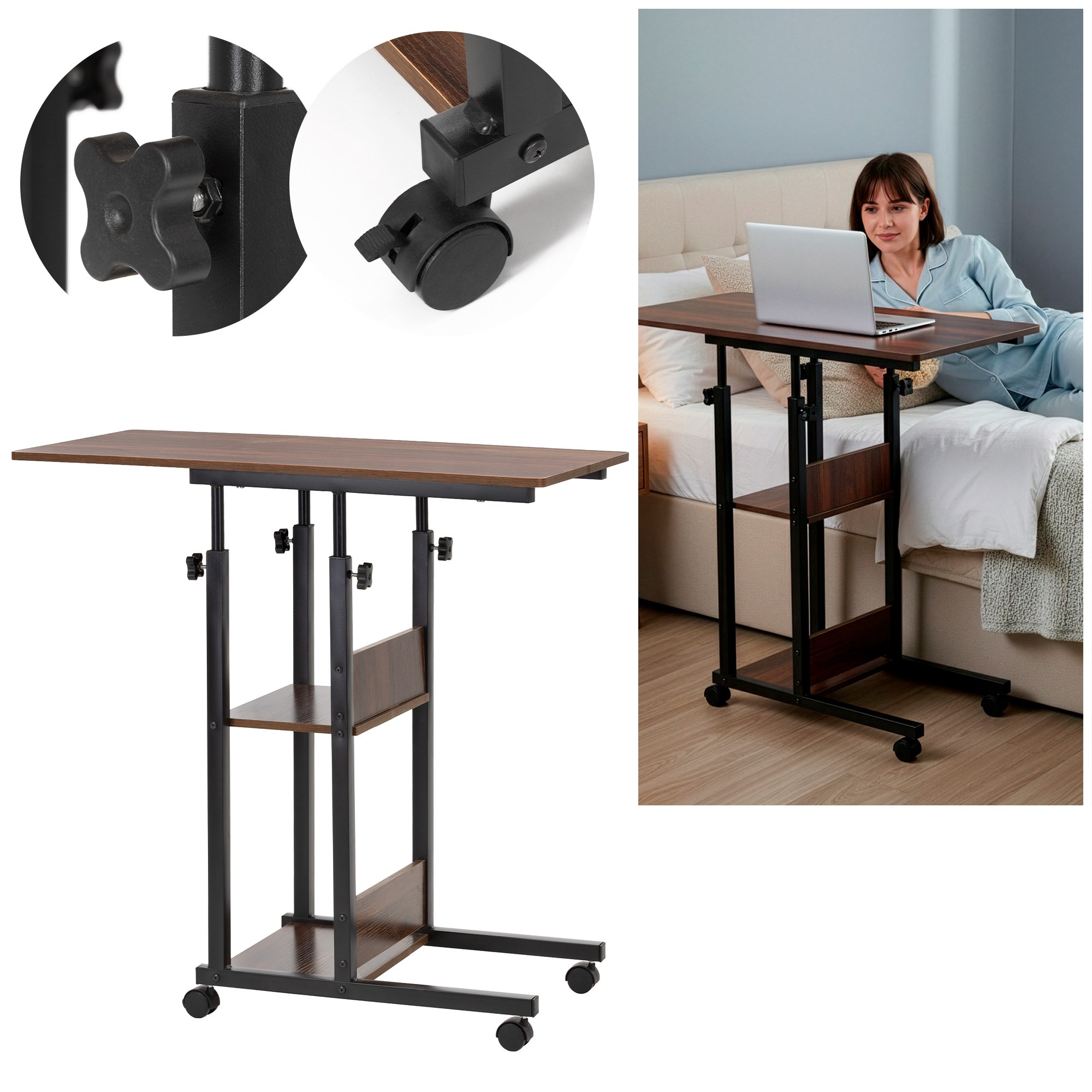 Mobilus stalas 76–86 x 40 x 80 cm