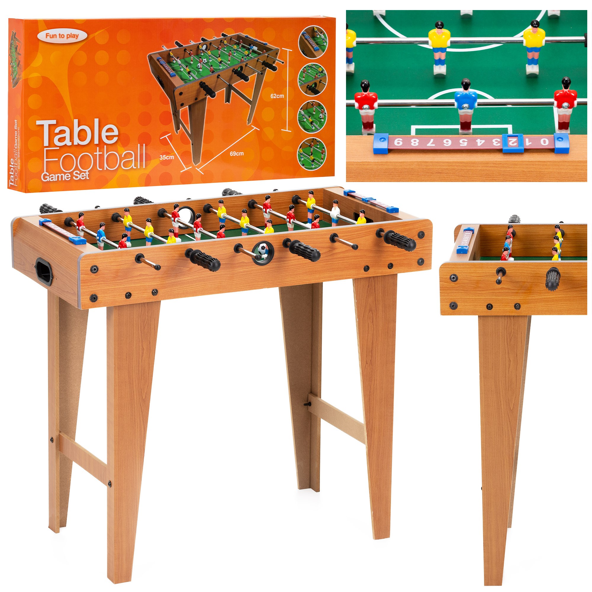 Stalo futbolas, įvairiaspalvis, 69 × 35 × 61,5 cm 3