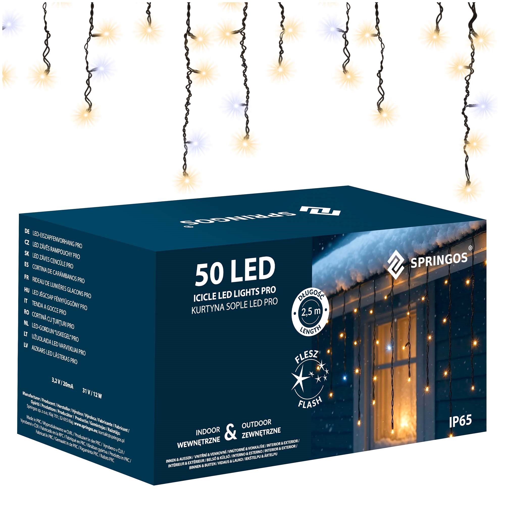 LED šviesos užuolaida 2,5 m