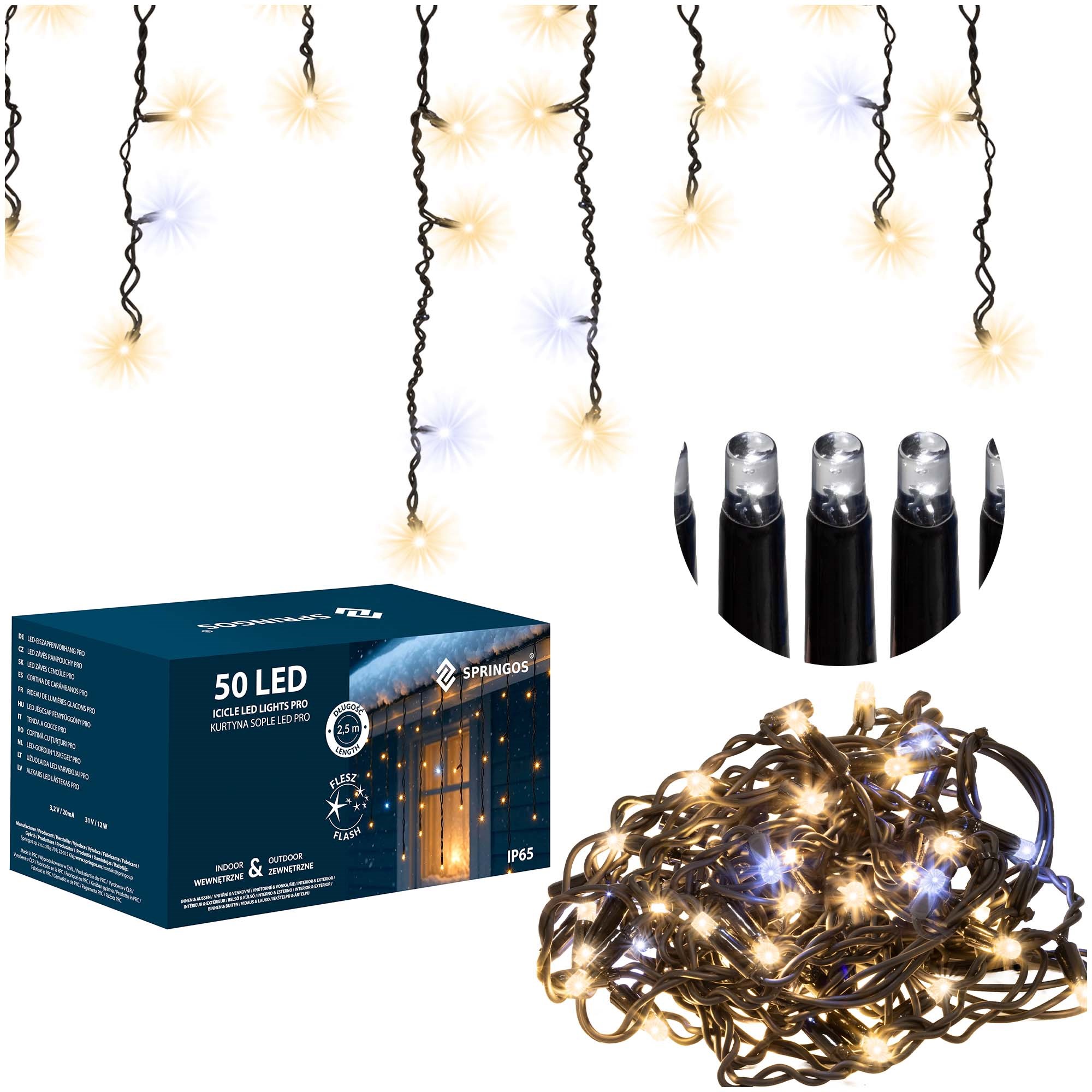 LED šviesos užuolaida 2,5 m