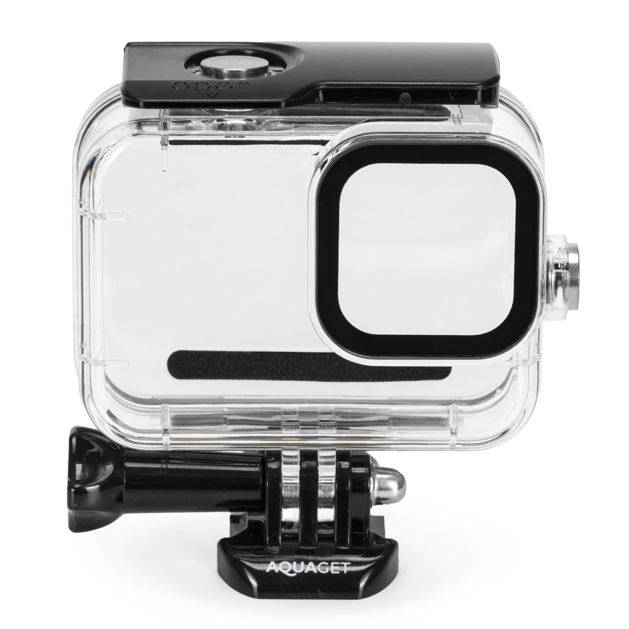 Veiksmo kameros povandeninis korpusas, GoPro Hero 9–13, iki 45 m, skaidrus, 9 × 8,5 × 4,5 cm