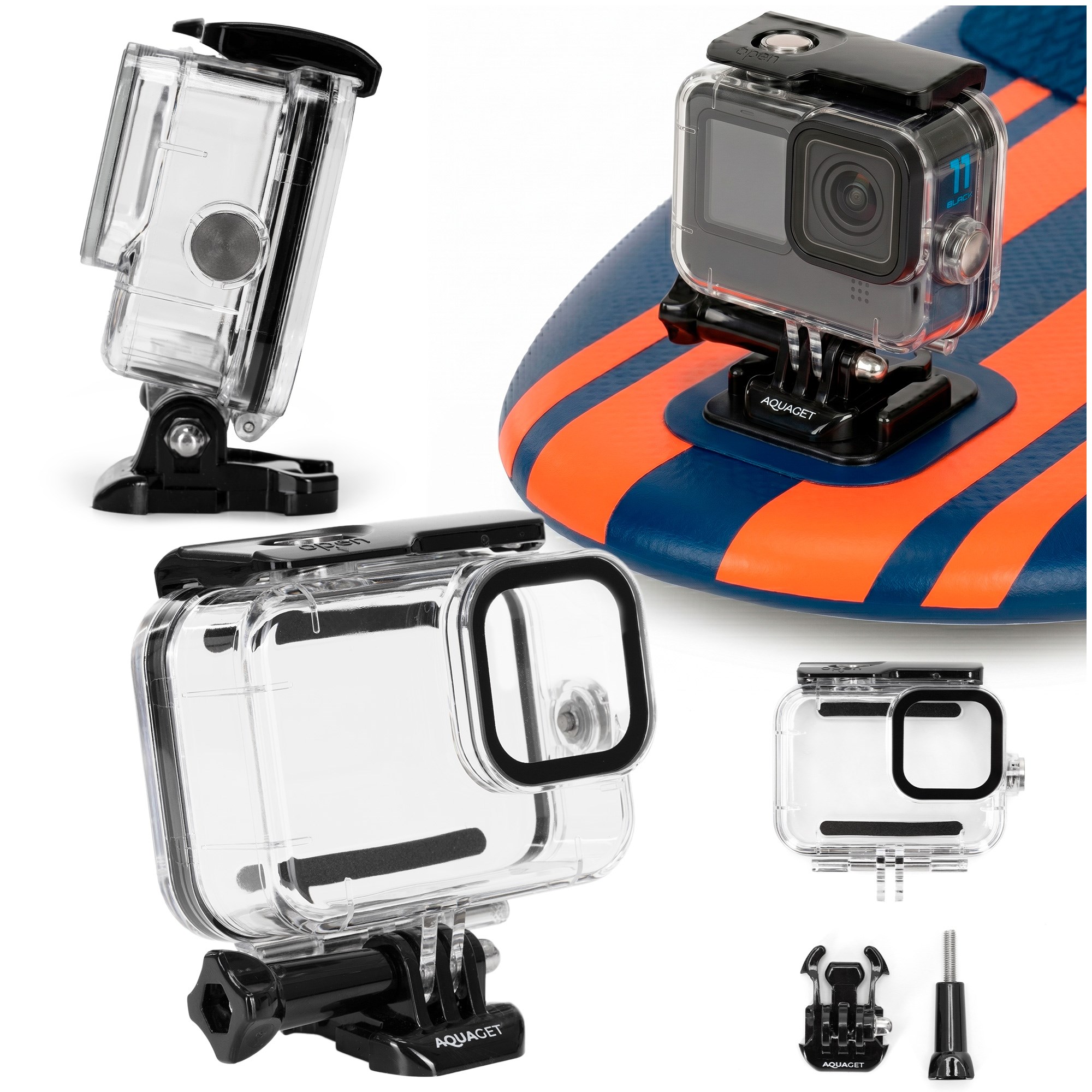 Veiksmo kameros povandeninis korpusas, GoPro Hero 9–13, iki 45 m, skaidrus, 9 × 8,5 × 4,5 cm 2