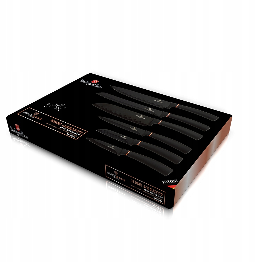 BerlingerHaus Black Rose Gold Collection peilių rinkinys, 6 vnt