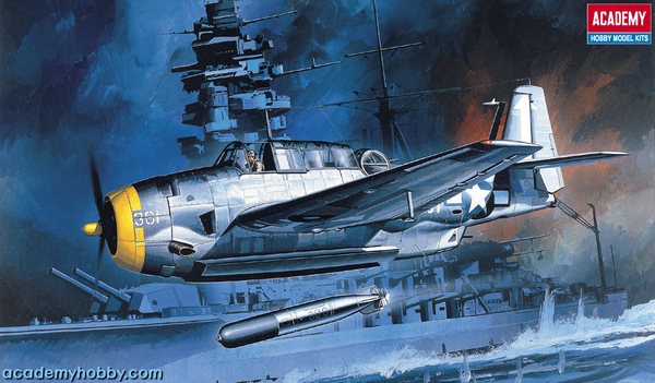 Klijuojamas modelis academy 12452 tbf-1 1/72