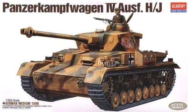Klijuojamas Modelis Academy 13234 German Panzer Iv H/J 1/35