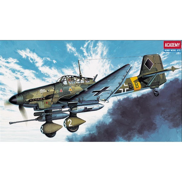 Klijuojamas modelis academy 12450 ju-87g stuka tank buster 1/72