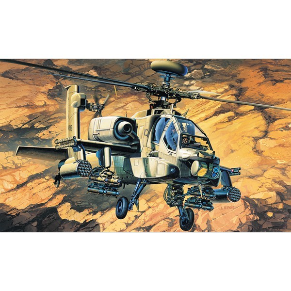 Klijuojamas modelis academy 12262 ah-64a (msip) 1/48