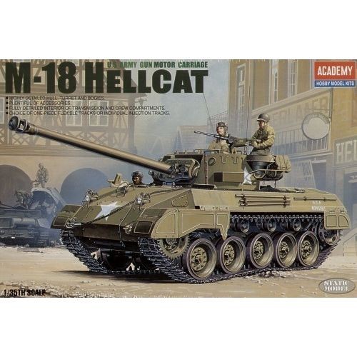 Klijuojamas modelis academy 13255 us army m-18 hellcat 1/35