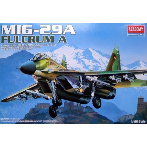Klijuojamas modelis academy 12263 m-29a fulcrum a 1/48