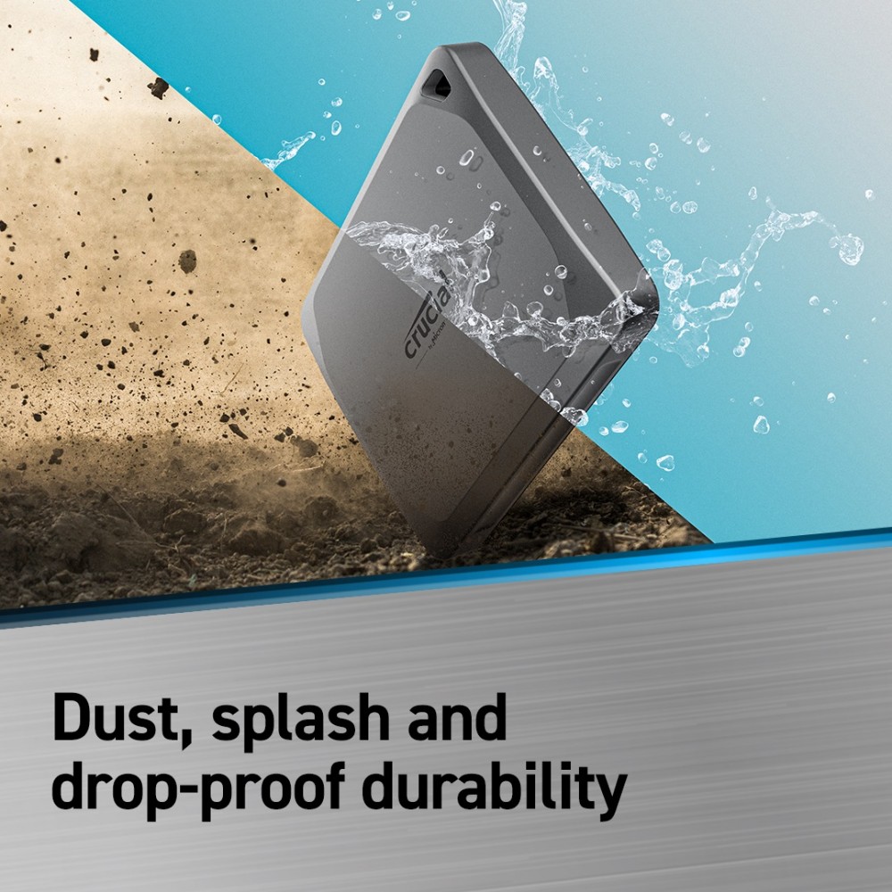 Išorinis kietasis diskas crucial x9 pro usb 3.2 gen 2 portable ssd