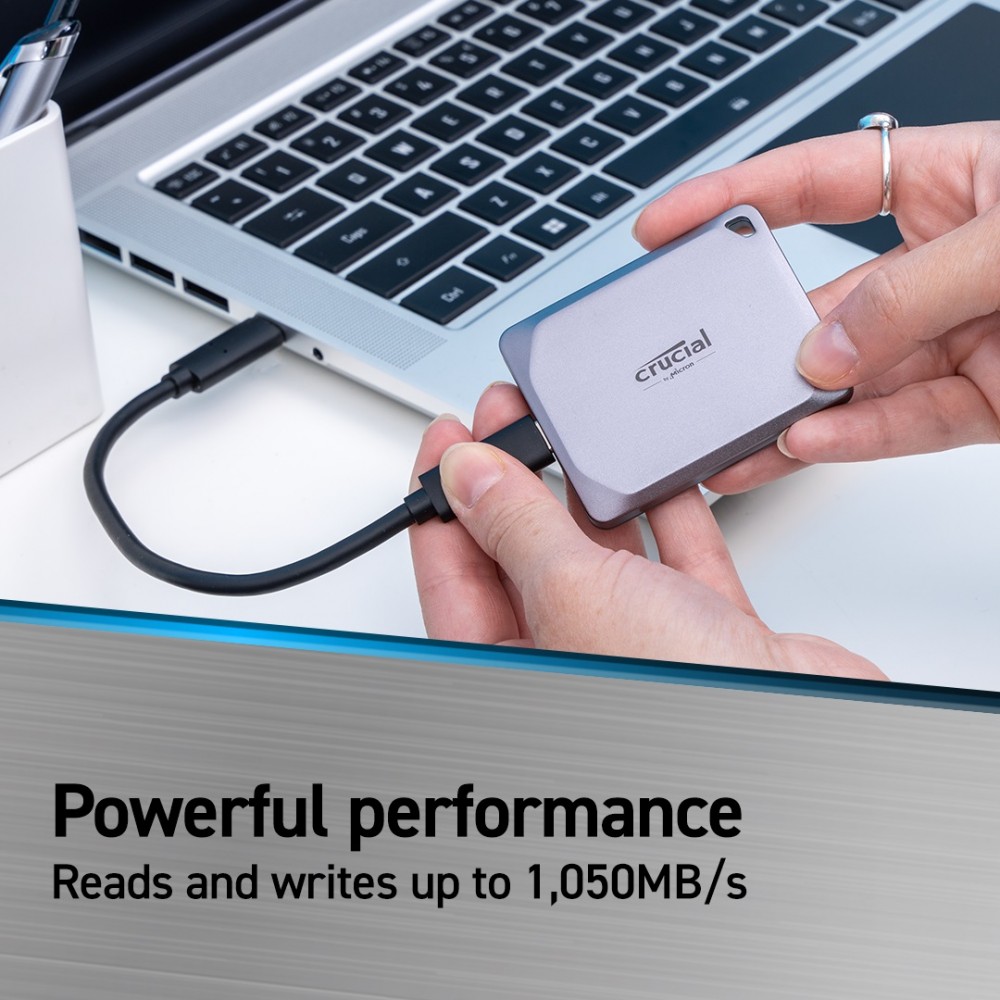 Išorinis kietasis diskas crucial x9 pro usb 3.2 gen 2 portable ssd