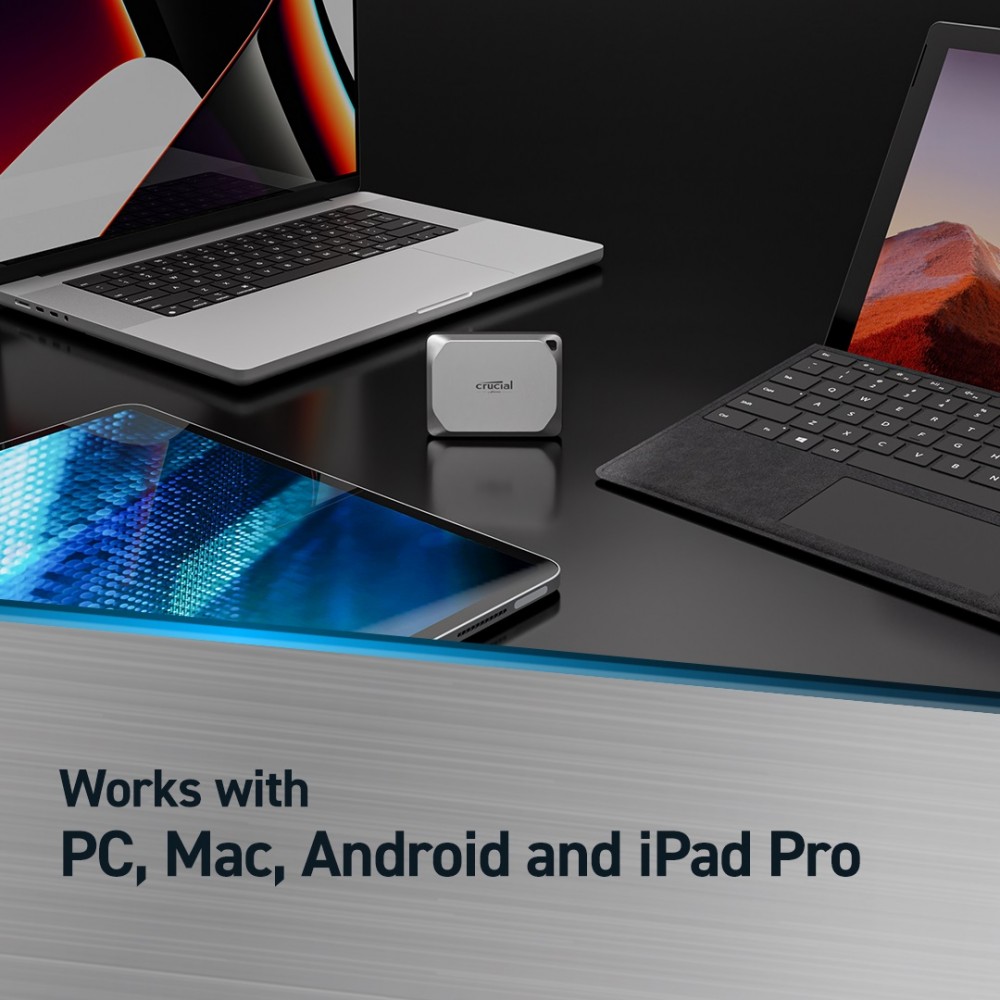 Išorinis kietasis diskas crucial x9 pro usb 3.2 gen 2 portable ssd