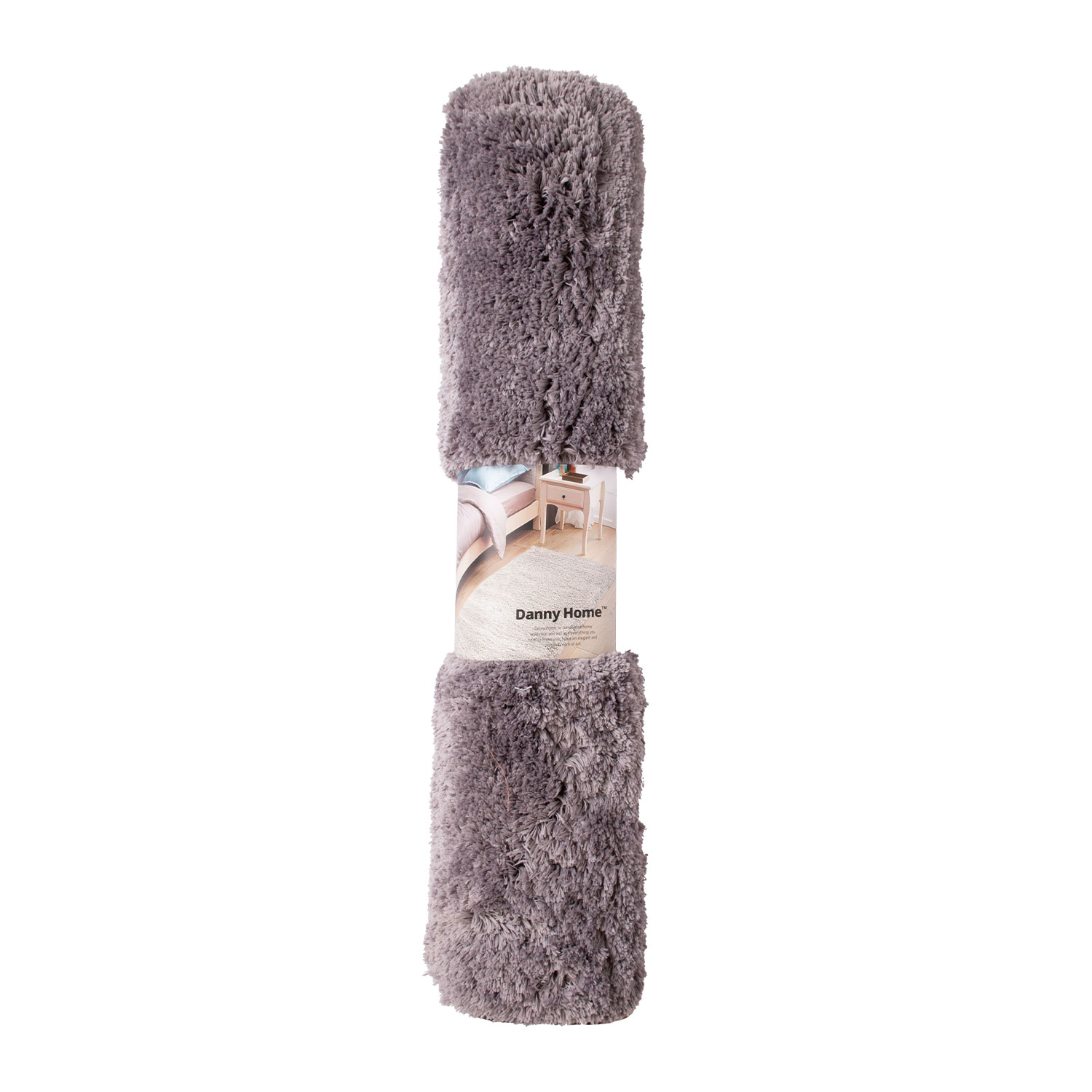Paklājs ar neslīdošu apakšu, tumši pelēks, 70 × 120 cm