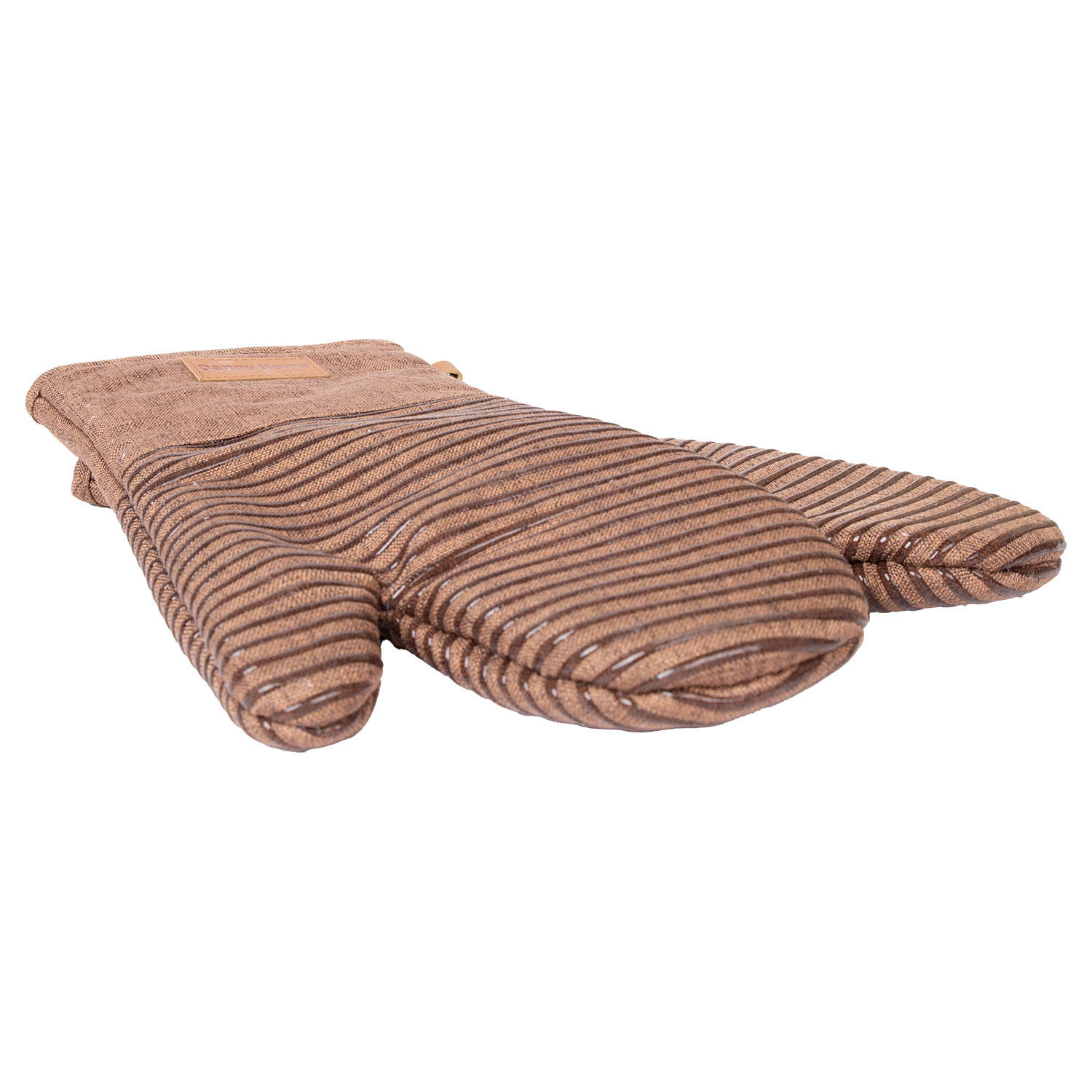 Virtuves cimdi ar silikona neslīdošiem elementiem, brūni, 31 cm, 2 gab.