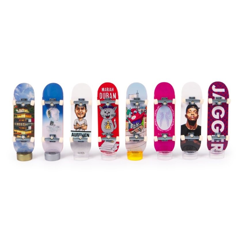 8 pirščiukų riedlenčių rinkinys tech deck competition legends su priedais