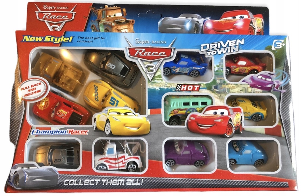 12 automobilių rinkinys 'McQueen Zygzak'