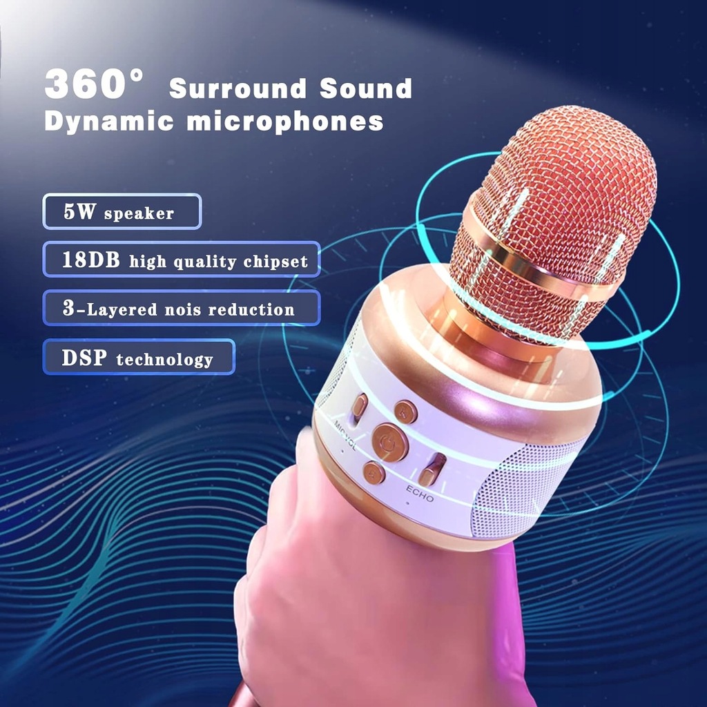 Belaidis karaokės mikrofonas, bluetooth