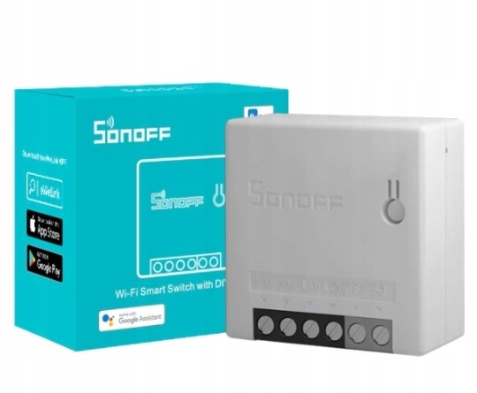 Išmanusis jungiklis Sonoff Mini R2, 2200W, 230VAC, valdomas programėle, Wi-Fi, galimybė valdyti balsu, DIY režimas