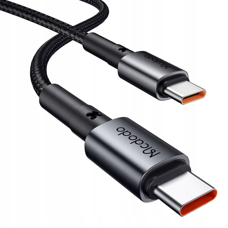 Car charger mcdodo cc-7493 65w with mini white usb-c cable with e-mark chip 1m 100w (black)