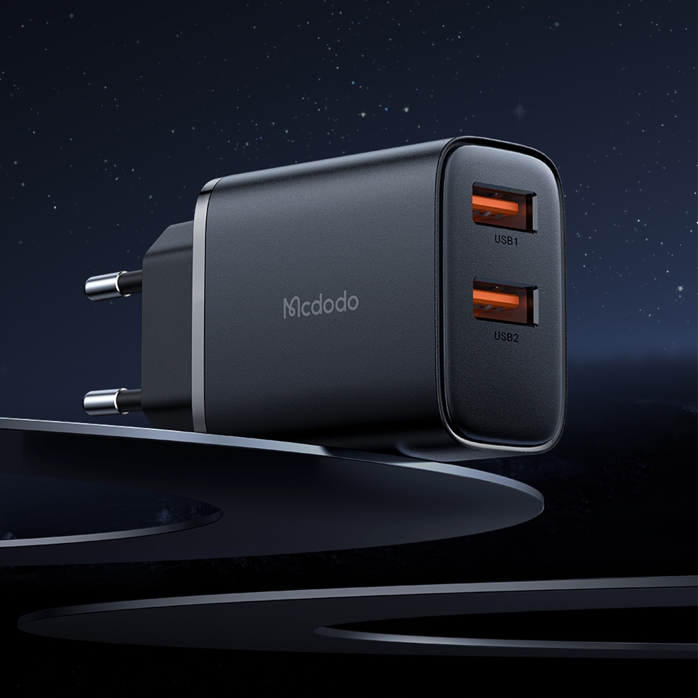Mcdodo ch-5070 usb-a2 tinklo įkroviklis 12w juodas