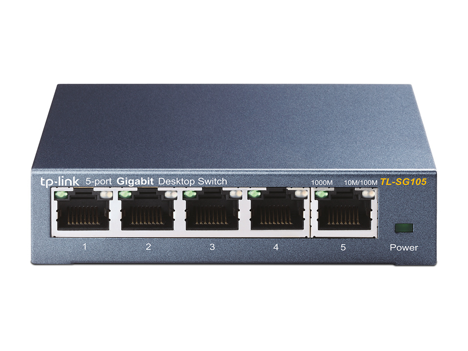Tp-link stalo komutatorius tl-sg105 1000mbps, automatinis mac adresų mokymasis, automatinis mdi/mdix
