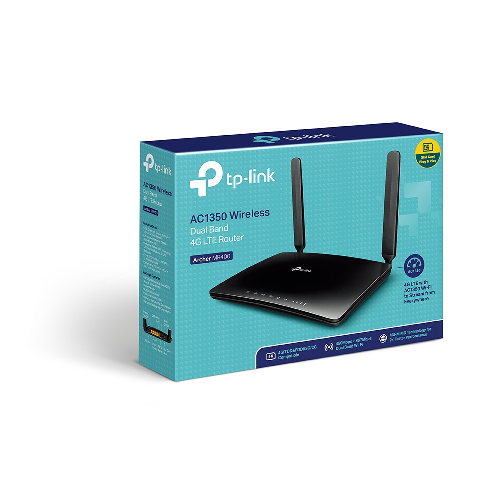 tp-link dviejų dažnių 4g lte belaidis maršrutizatorius, ac1200 tl-archer mr400