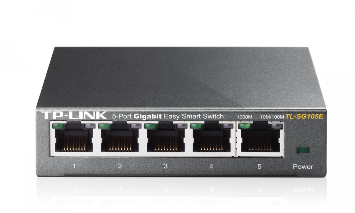Tp-link stalo komutatorius tl-sg105e 1000mbps, vlan, smart easy, automatinis mdi/mdix , 