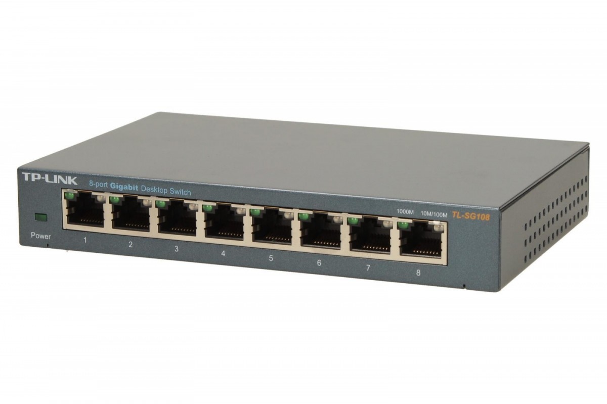 Tp-link stalo komutatorius tl-sg108 1000mbps, automatinis mdi/mdix
