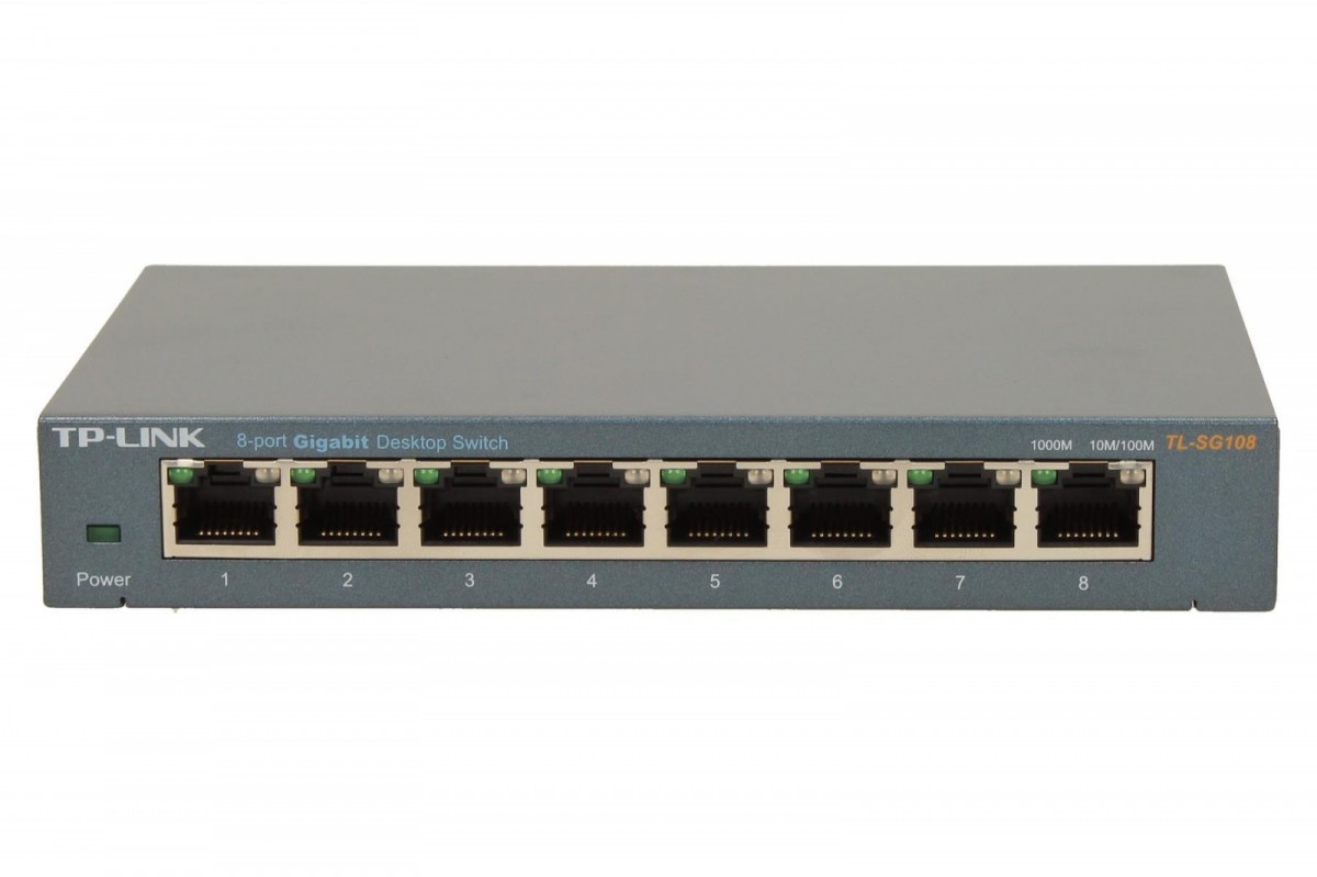 Tp-link stalo komutatorius tl-sg108 1000mbps, automatinis mdi/mdix