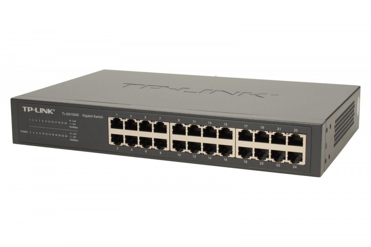 Tp-link komutatorius tl-sg1024d 1000mbps, automatinis mac adresų mokymasis, automatinis mdi/mdix