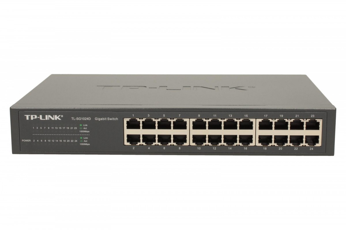 Tp-link komutatorius tl-sg1024d 1000mbps, automatinis mac adresų mokymasis, automatinis mdi/mdix