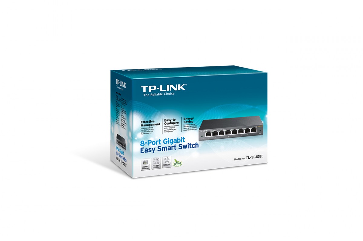 Tp-link komutatorius tl-sg108e 1000mbps, stebėjimo tinklas, vlan funkcija